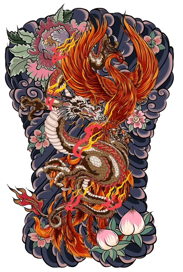 Original dragon tattoo artwork from the TryTattoo3D reference example