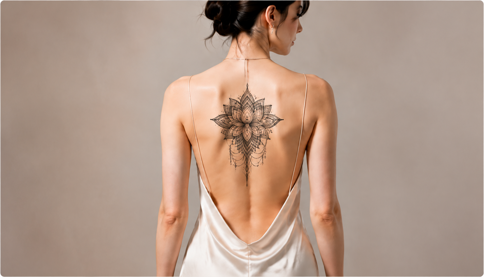 Corresponding mandala tattoo placement on the back, from the Tat Ink reference example